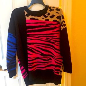 Torrid sweater leopard print worn once size 1